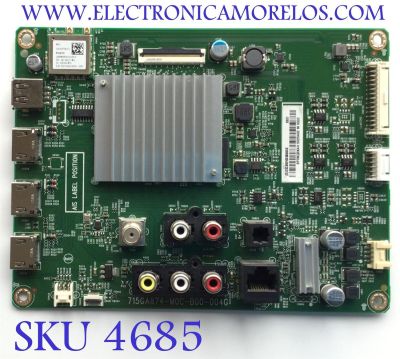 MAIN PARA TV VIZIO SMARTCAST 4K·UHD·HDR / NUMERO DE PARTE XKCB02K056 / 715GA874-M0C-B00-004G / (X)XKCB02K056000X / PANEL TPT580WR-PV7D.Q / DISPLAY CC580PV7D VER.02 / MODELO V585-J01 / V585-J01 LMXUE9